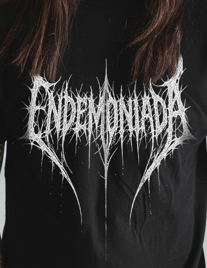 front chest Dark art lettering