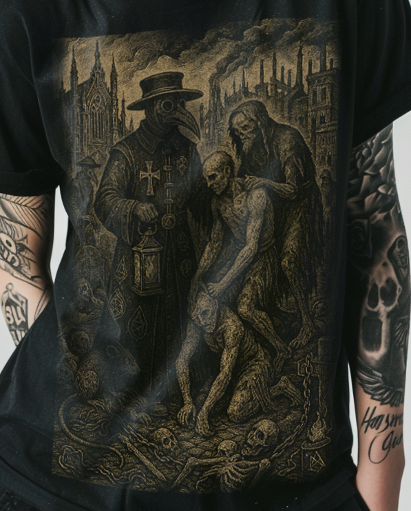 front chest The black plague